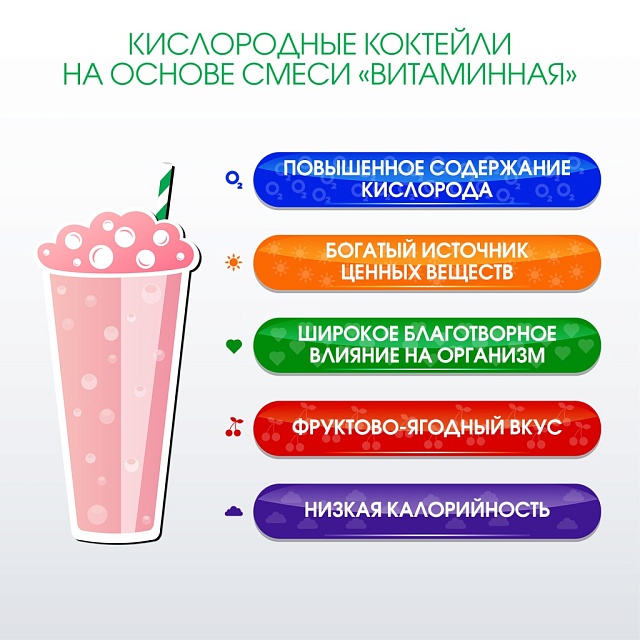 ВИТАМИННАЯ композиция для кислородных коктейлей на фруктозе №43, 300гр.